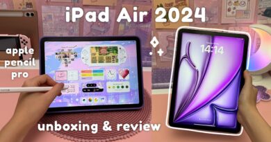 NEW iPad Air 2024 Unboxing & Review 💜| Apple Pencil Pro + accessories, iPad Air M2