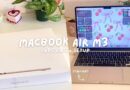 MacBook Air M3 Starlight Unboxing + Setup ✨ ~ asmr aesthetic customization