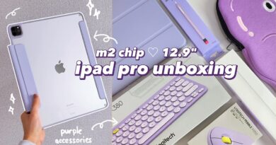 m2 ipad pro 12.9″ unboxing 💜 apple pencil 2 + accessories