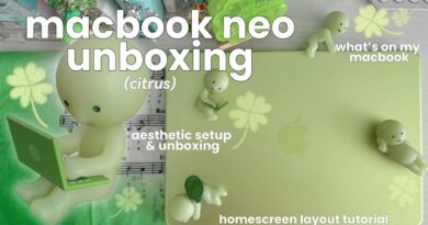macbook neo unboxing 🍋‍🟩(citrus) aesthetic setup + green layout